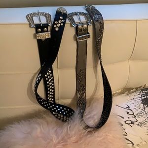 Two blingy belts size s
